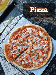Foto resep Pizza spaghetti bolognese