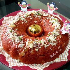 A picture of Carrot halwa in cake style.