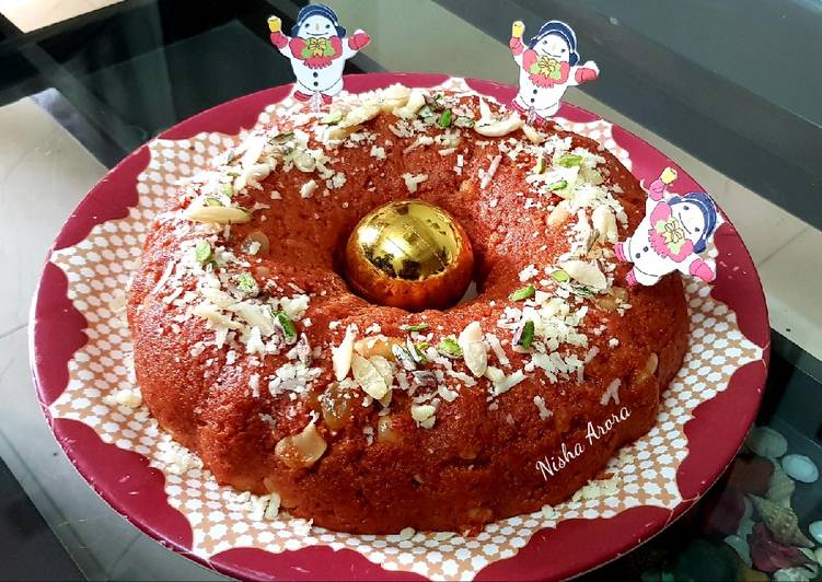 Carrot halwa in cake style
