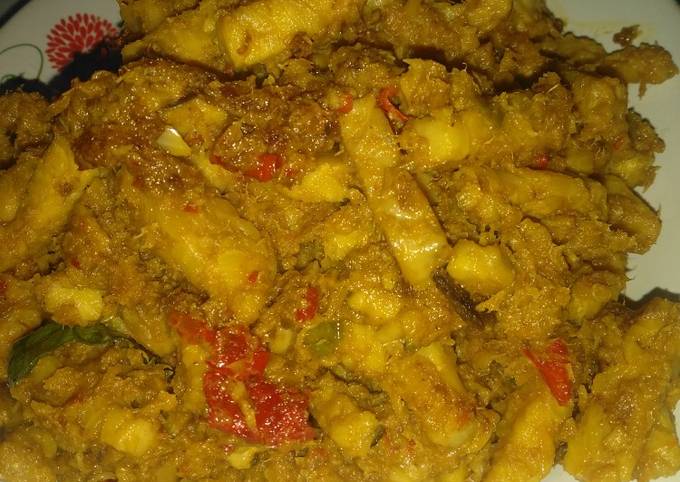 Wajib coba! Cara gampang buat Tempe abon ikan bumbu urap  sesuai selera