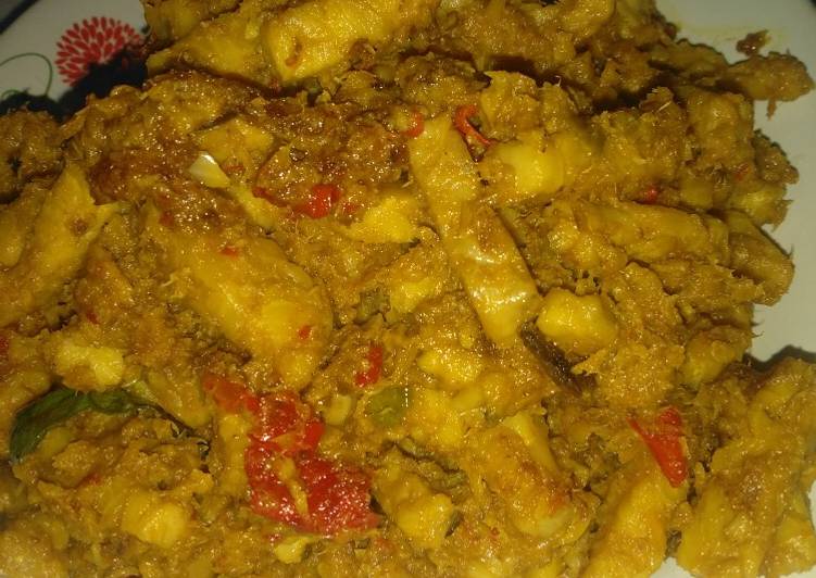 Tempe abon ikan bumbu urap