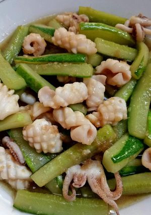 Foto resep Cumi Cah Timun