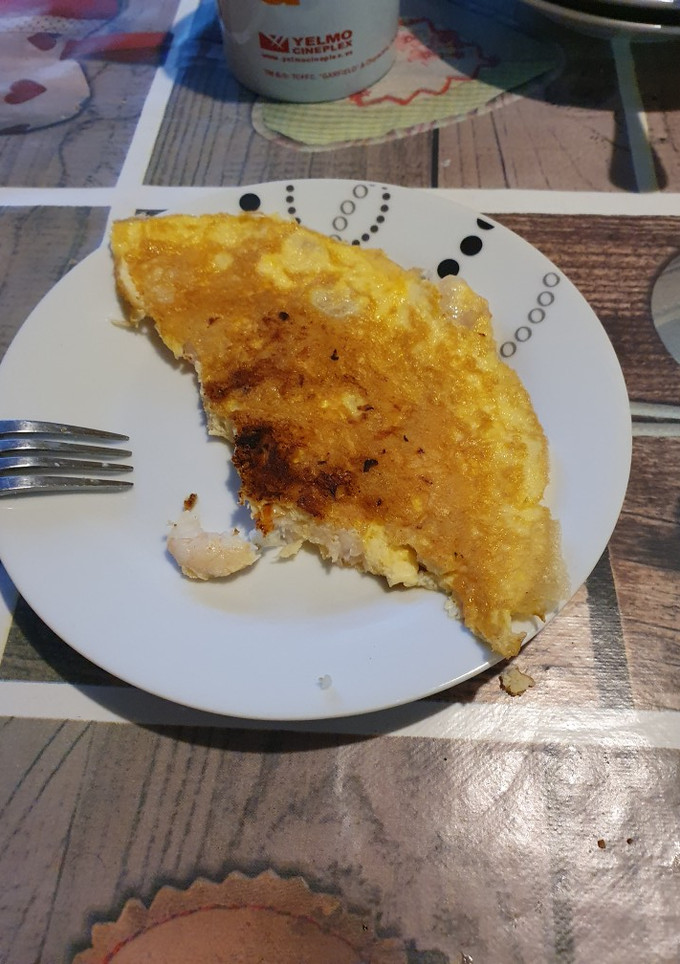 Una foto de Tortilla de gambas