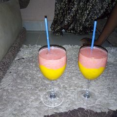 A picture of Mango and watermelon smoothies.