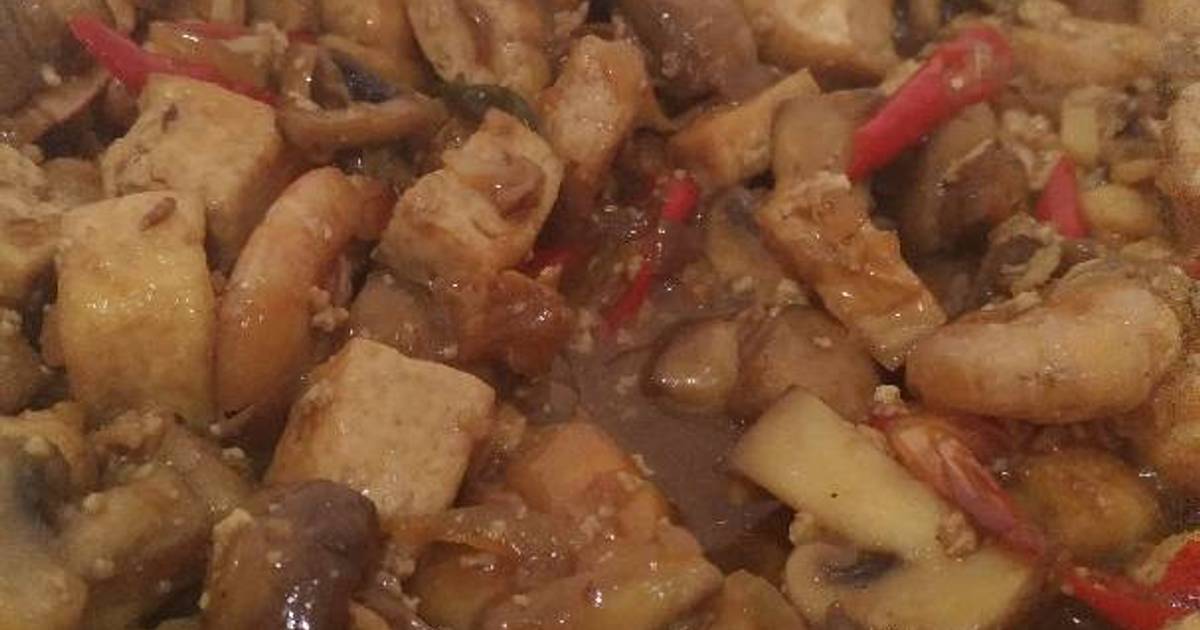 Resep Cabe ijo jamur tahu udang tanpa garam oleh Indah Permata Sari