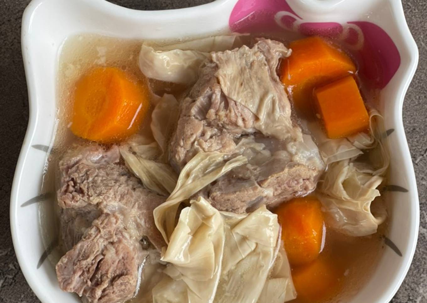 Sup Iga Babi Kembang Tahu (slow cooker)