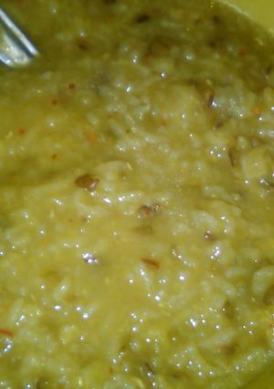 A picture of Moong daal khichdi.