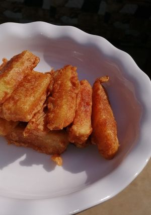 A picture of Yam pakora.