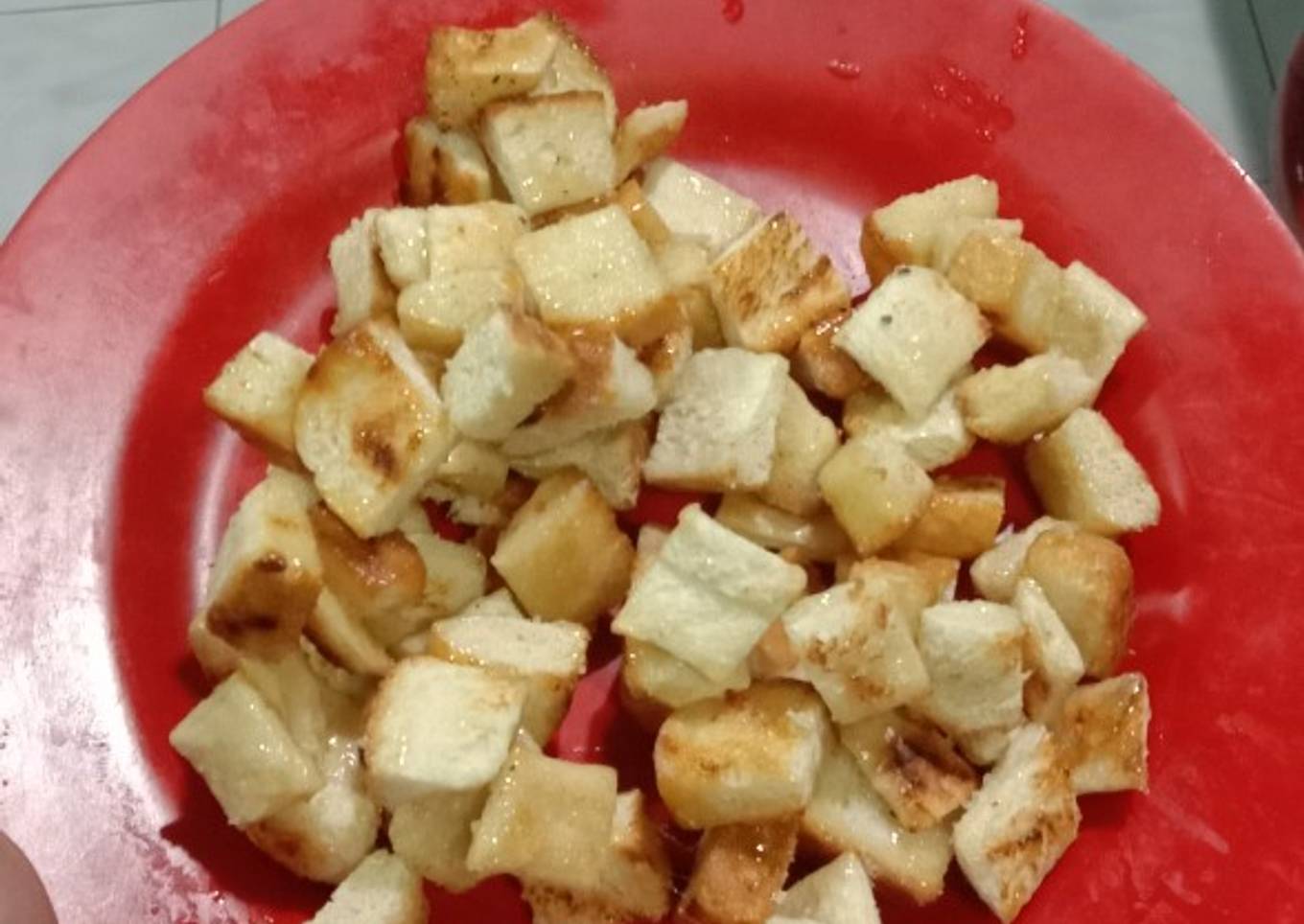 Popcorn dengan roti karamel