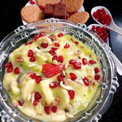 A picture of Fruit custard Trifle Pudding.