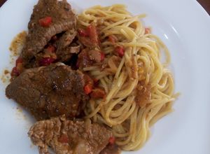 Una foto de Carne fileteada a la cacerola