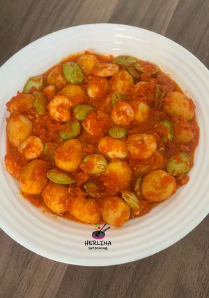 Foto resep Sambalado Udang Puyuh Pete