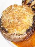 Portobello Mushrooms Stuffed with Rustic Garlic Mashed Potatoes