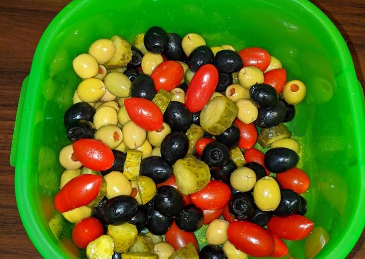 Steps to Prepare Favorite Beach Mix Olive Salad