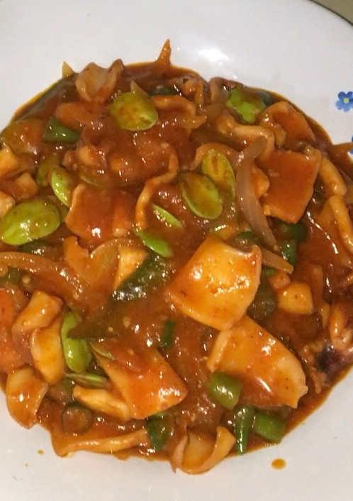 Foto resep Cumi+ Petai saos Padang spesial