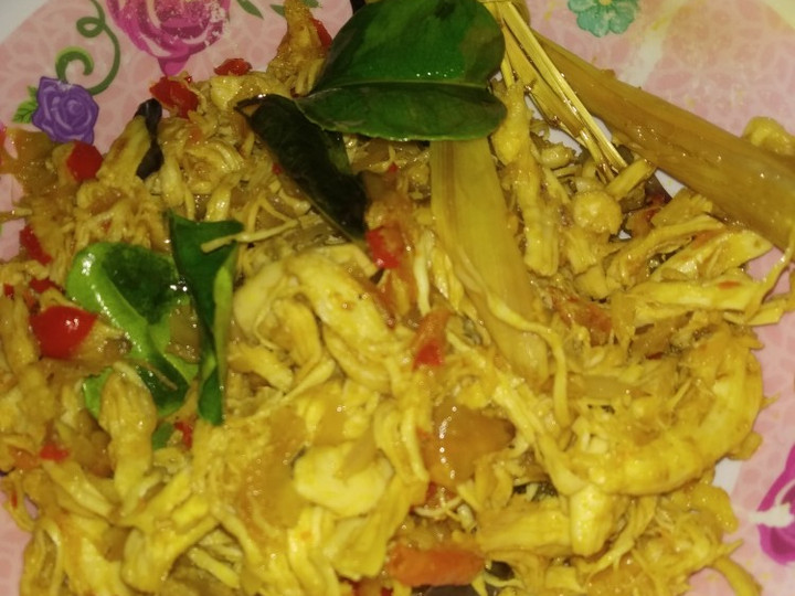 Cara Gampang Menyiapkan Ayam suwir pedas asin ala embuak Menu Enak Dan Mudah Dibuat