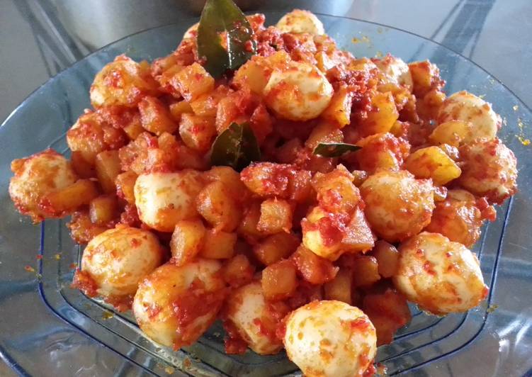 Langkah Mudah untuk Menyiapkan Balado Kentang &amp; Telur Puyuh yang Lezat Sekali