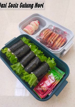 Foto resep Nasi Sosis Gulung Nori_Bekal Sekolah