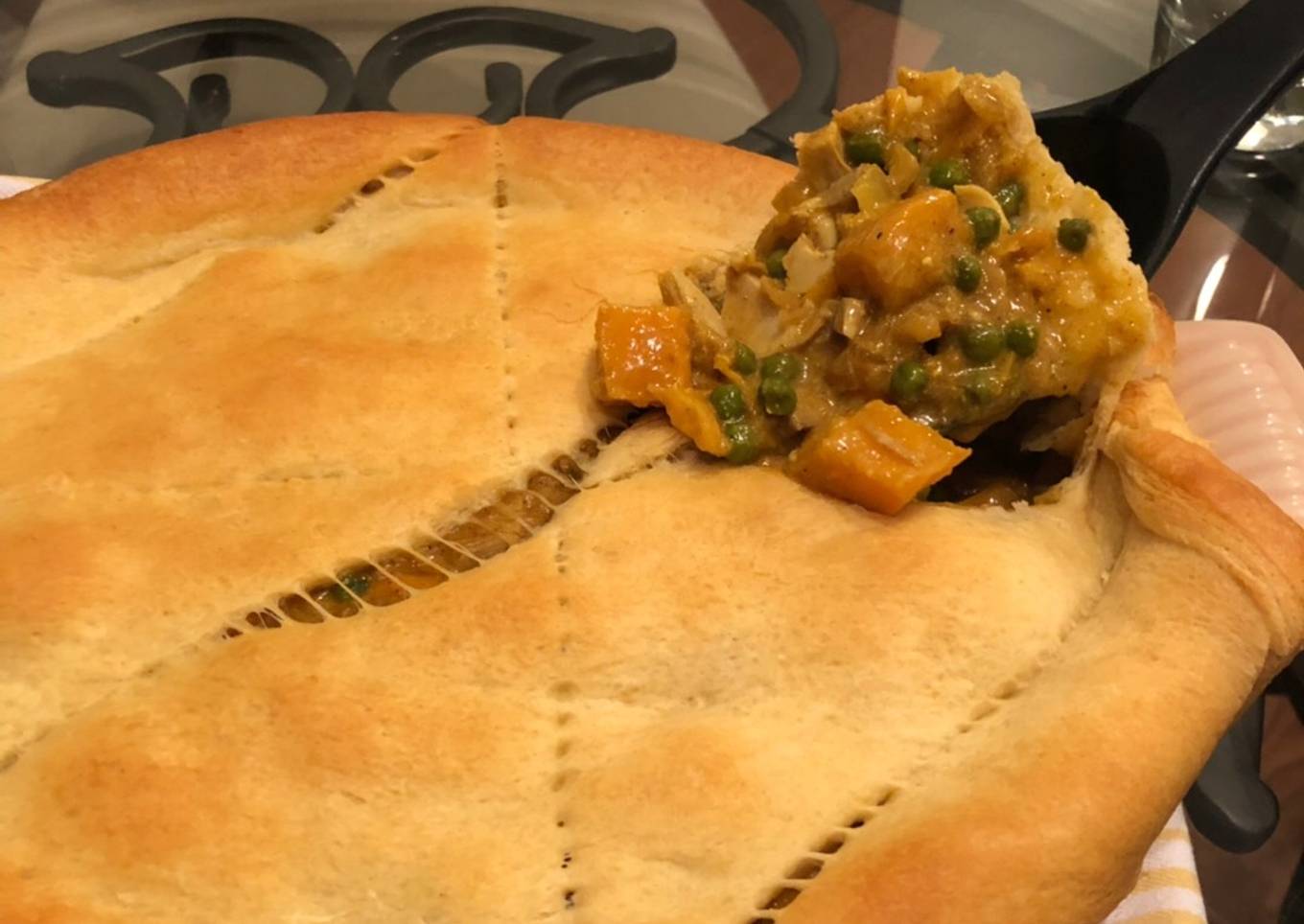 Sweet potato curry pie