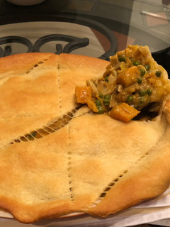 A picture of Sweet potato curry pie.