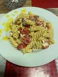Pasta fredda stracciatella pachino e guanciale 🤩