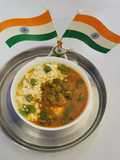 Tiranga Sabzi-Green Chana Paneer Sabzi(Kathiawadi style)