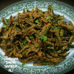 A picture of Kurkuri bhindi.