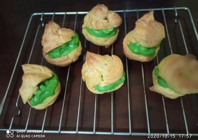 Cara Memasak Kue sus vla green tea Irit Anti Gagal