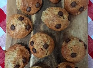 Foto de Queques de Banana, Aveia e Chocolate na Airfryer