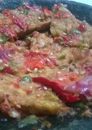 Foto resep Tempe Penyet Sambal Goang