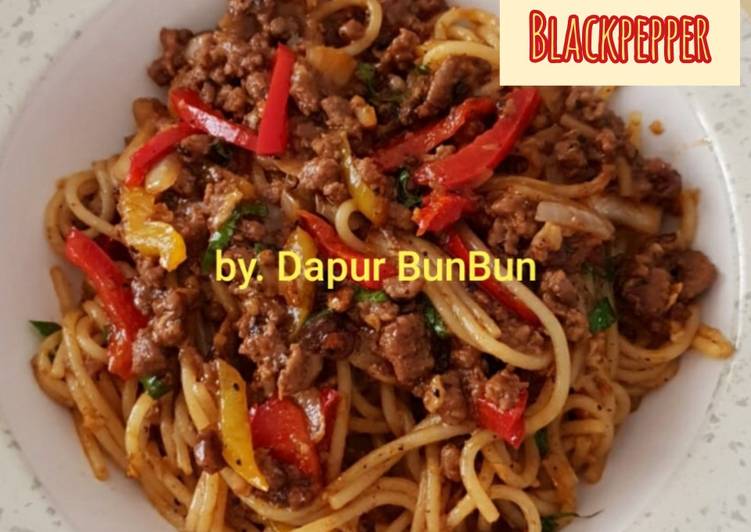 Cara Gampang Menyiapkan Spaghetti Black Pepper, Bisa Manjain Lidah