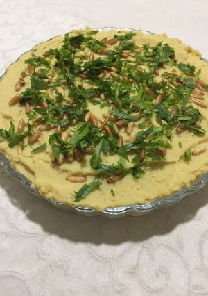 صورة لوصفة فتة حُمُّص (بدون طحينة)