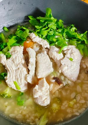 รูปของ ข้าวต้ม(ข้าวกล้อง) อกไก่นมสด