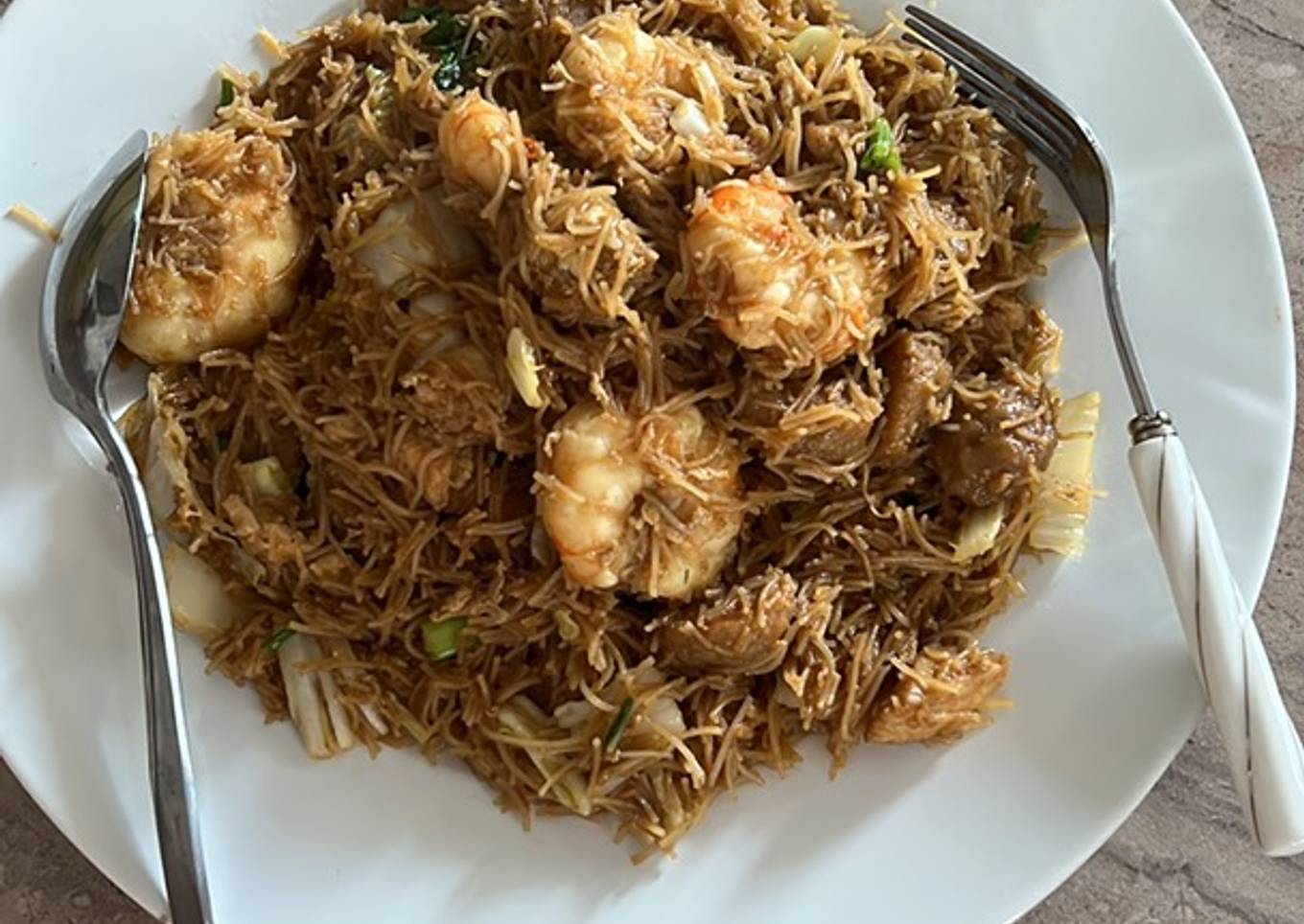 Bihun tumis udang