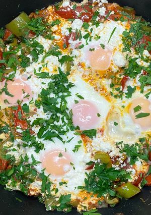 A picture of Turkish Breakfast "Menemen".