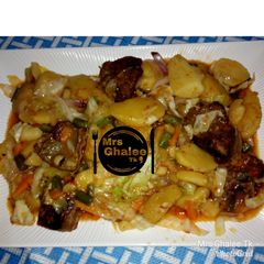 A picture of Paten dankali me veggies.