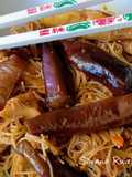 144.🍜Fideos de arroz con berenjena, heura y kimchi🍆(Vegano)