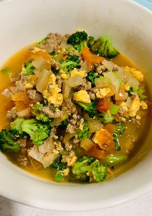 A picture of Toddler-Friendly Tomato and Ground Beef Stew (2Y).