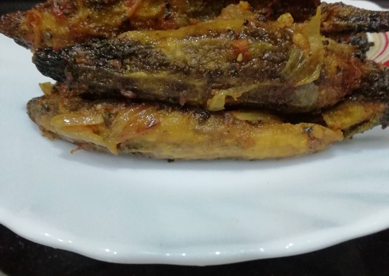 Stuffed Bitter Gourd with peel and fried onion stuffing