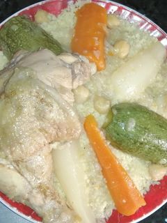 صورة لوصفة كسكس بالدجاج 🐔🐓