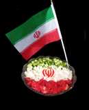 سالاد شیرازی با طرح پرچم پر افتخار ایران