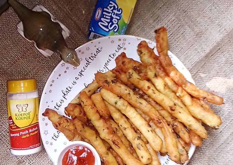 Bagaimana Membuat Harajuku Potato Stick Seledri Daun Bawang Anti Gagal