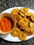Hummus de garbanzos y pimiento del piquillo con mini tortitas