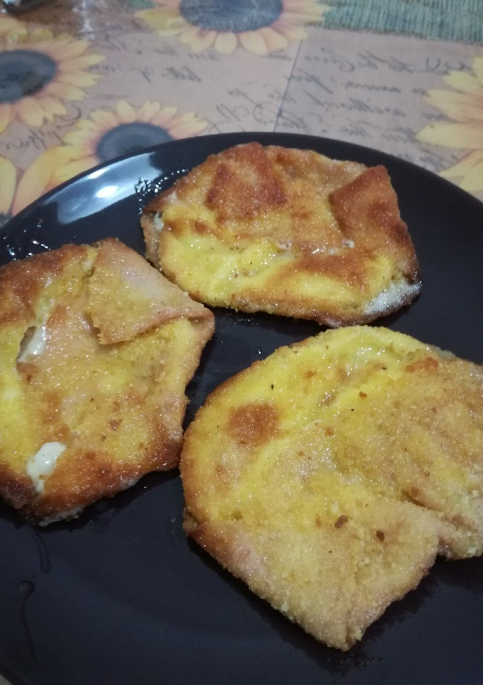 Una foto de San jacobos de mortadela italiana y queso Provola