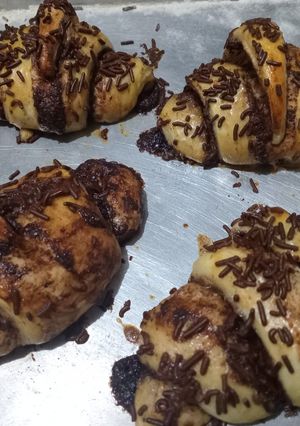Foto resep Croissant Dark Cooking Chocolate (Bakulanku)