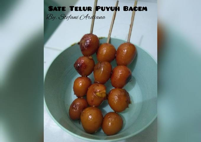 Sate Telur Puyuh Bacem