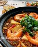 鮮蝦豆腐粉絲煲