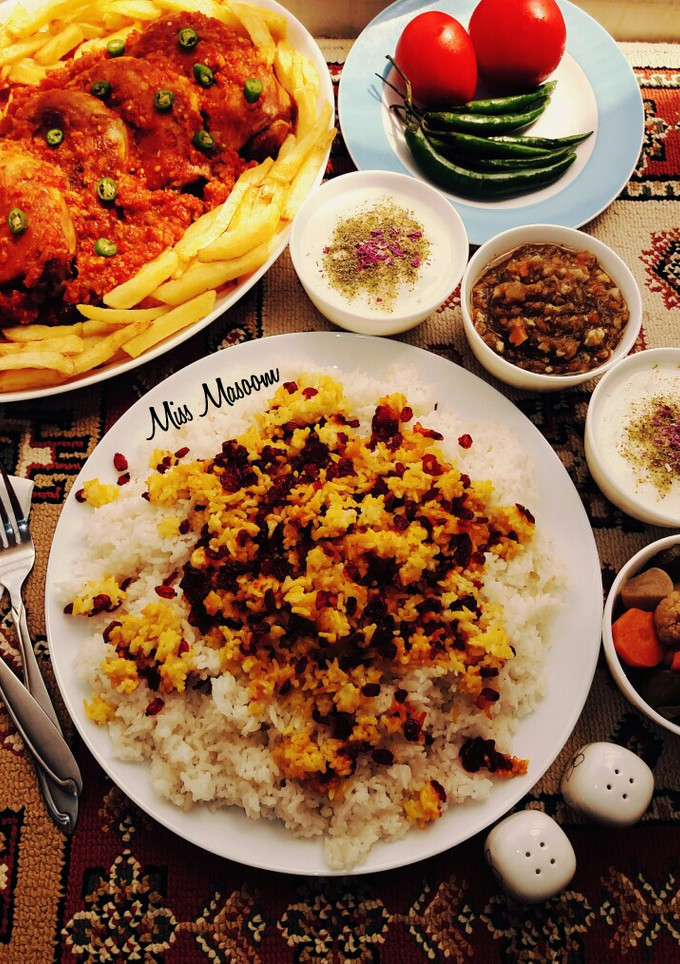 عکسی از دستور خوراک مرغ با سس گوجه