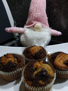 Una foto de Muffins de flan con chocolate