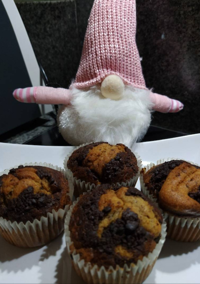 Una foto de Muffins de flan con chocolate